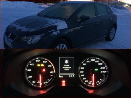 222 In this morning temperature -21.5℃, Ibiza ignition start in one shot